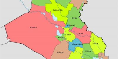 Kuwait mapa con los bloques