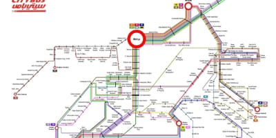Kuwait kptc mapa de ruta de autobús