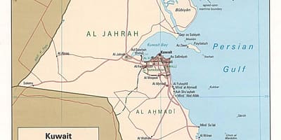 Mapa de kuwait río