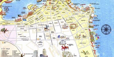 Mapa de kuwait turístico