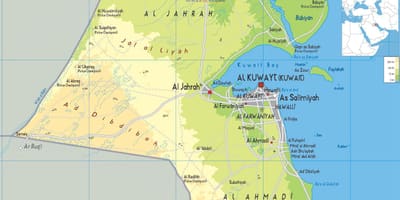 Mapa de kuwait municipio 