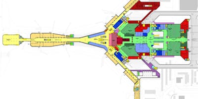 El aeropuerto internacional de Kuwait mapa